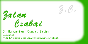 zalan csabai business card